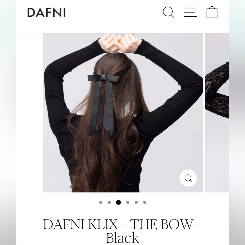 DAFNI klix Black Hair Bow